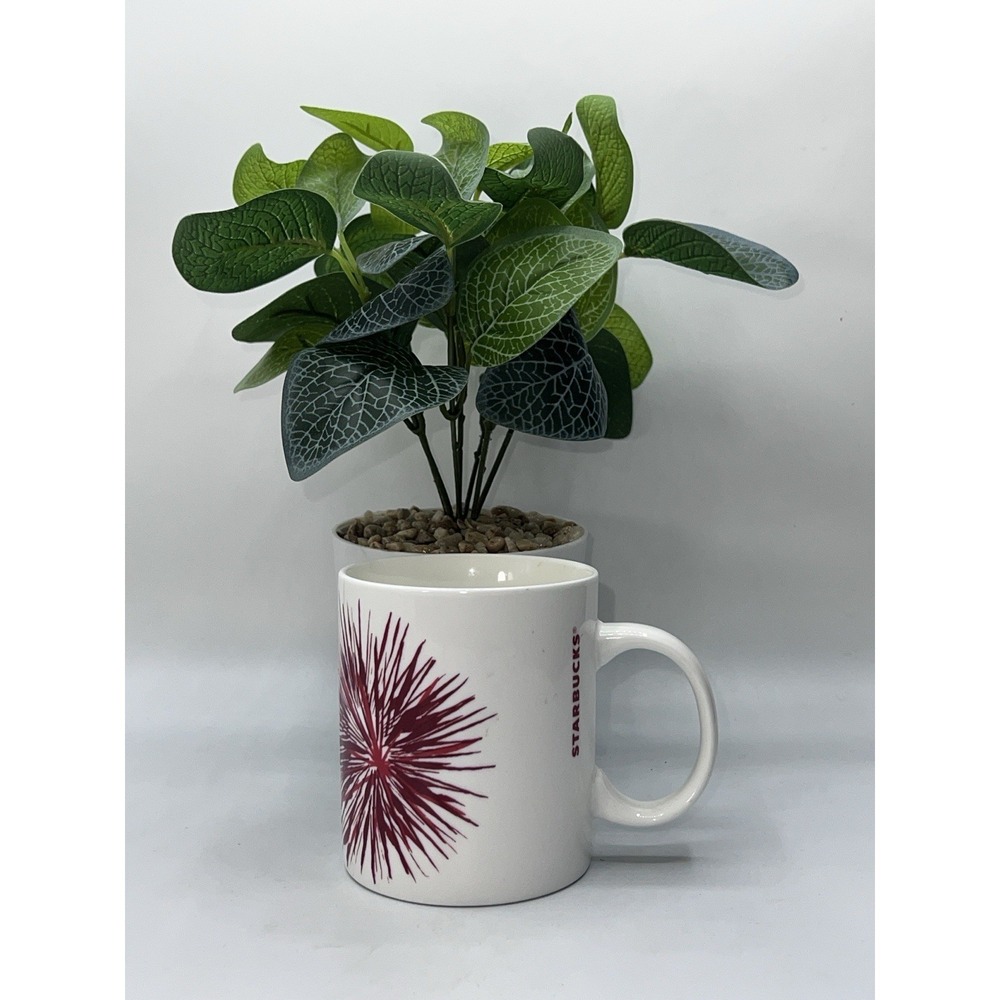 Starbucks Deep Dark Red Starburst Logo by‎ Handle Tea Coffee Mug 12 oz 2014